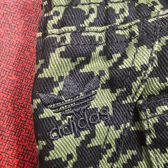 ADIDAS IVY PARK TWILL JOGGER PANTS- Unisex Youth Size XL- Green Houndstooth - Picture 5 of 13